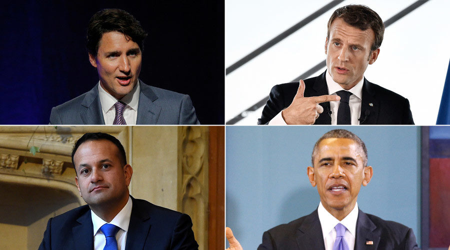 Trudeau Macron Varadkar Obama Liberal President