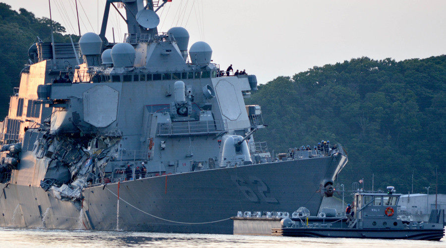 The U.S. Navy Arleigh Burke-class guided-missile destroyer USS Fitzgerald