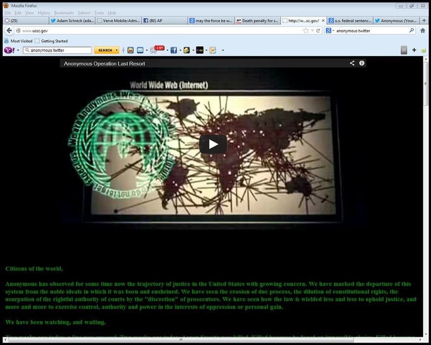 Anonymous US Sentencing Commission Government hack