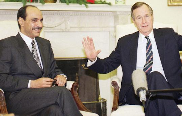 Bush with the Kuwaiti Ambassador