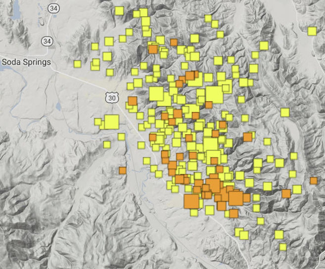 Click to enlarge earthquakes soda springs idaho sept 2017