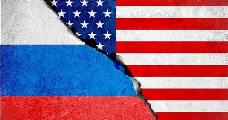 United States Russia flag