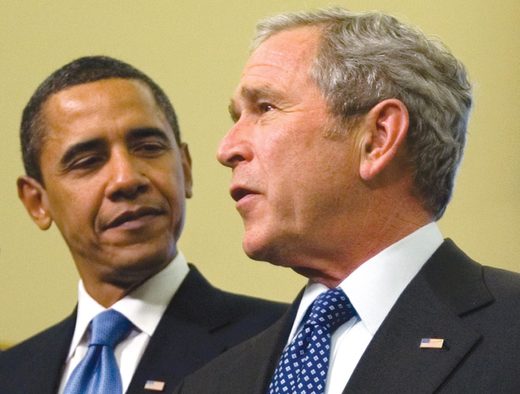 Click to enlarge Bush Obama