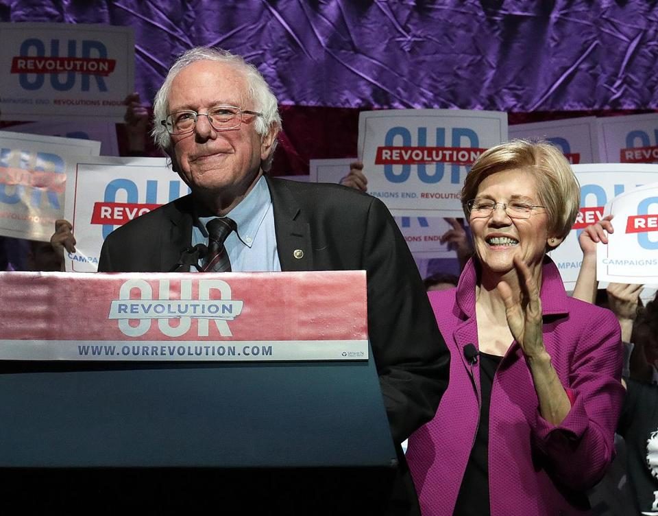 Click to enlarge Bernie Sanders Elizabeth Warren