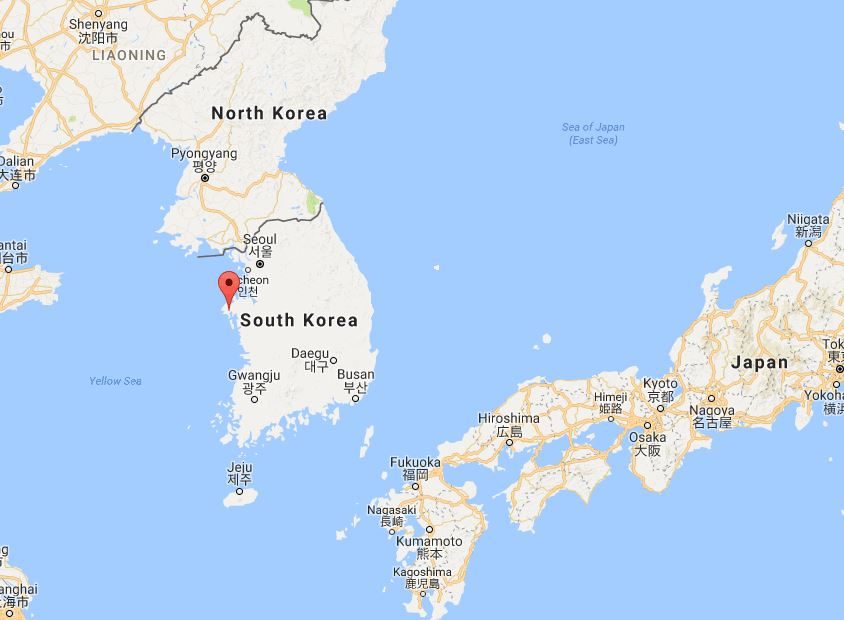 Click to enlarge Map of Korea