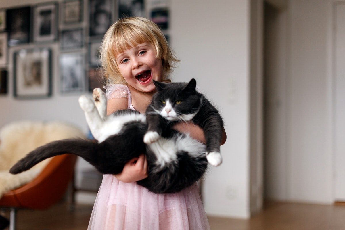 Click to enlarge Girl with Cat