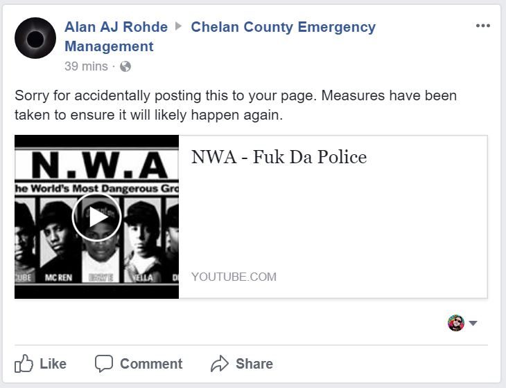 Chelen county sheriff retort