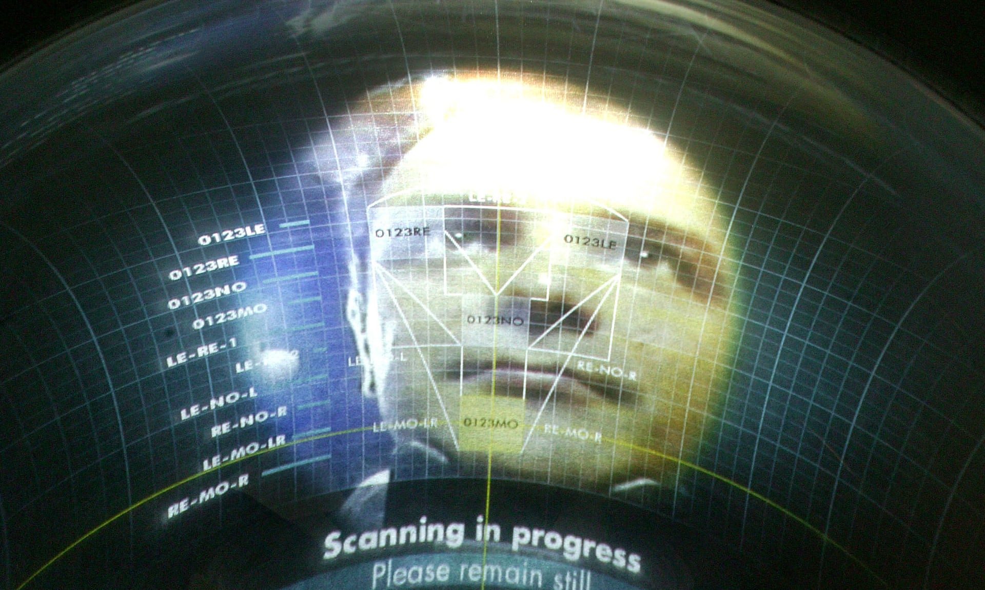 Click to enlarge AI face scan