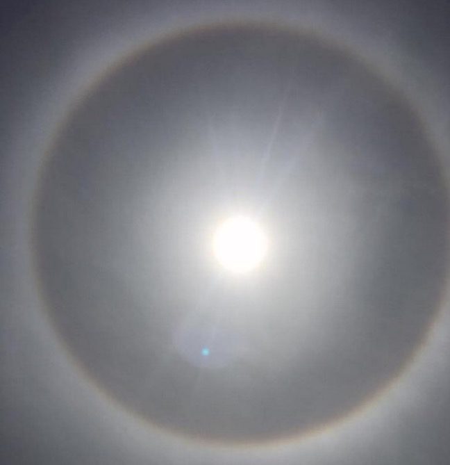 Sun halo over Agnes