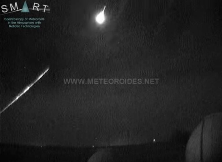Meteor fireball over Spain