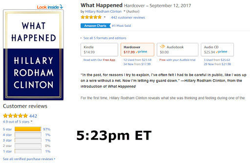 Clinton What Happened amazon reviews
