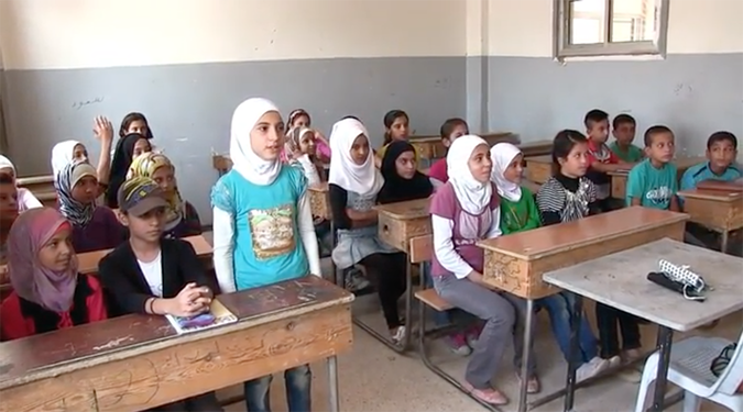 Syrian children at school