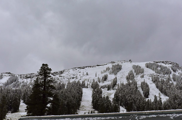 Kirkwood Mountain Resort reported 3 to 4 inches of snowfall on the morning of Tuesday, Sept. 13.
