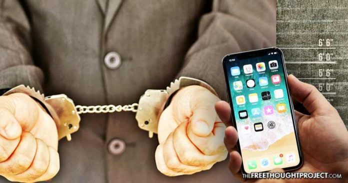 cell phone arrest