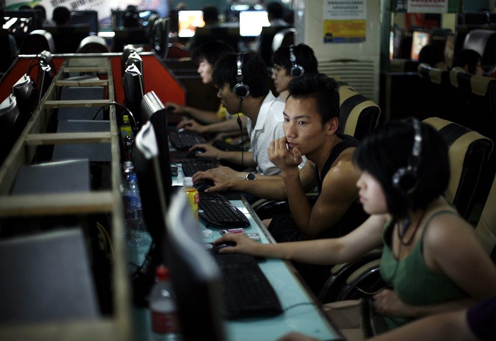 Internet cafe in Beijing, China