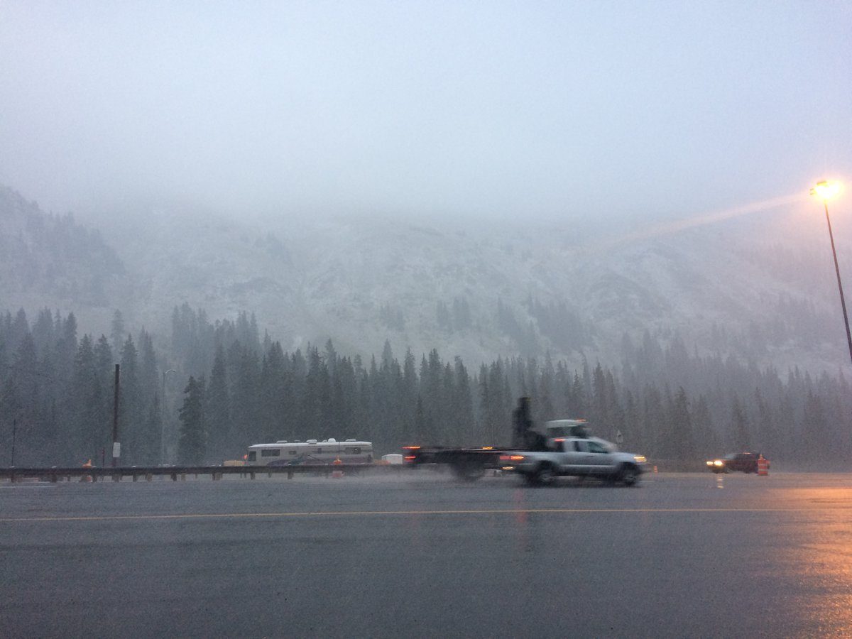 Snow at Eisenhower Tunnel.
