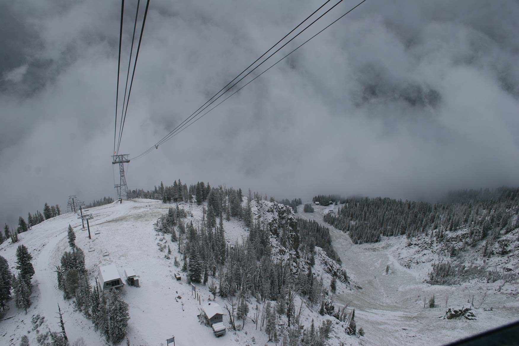 The upper mountain looks better dressed in white!