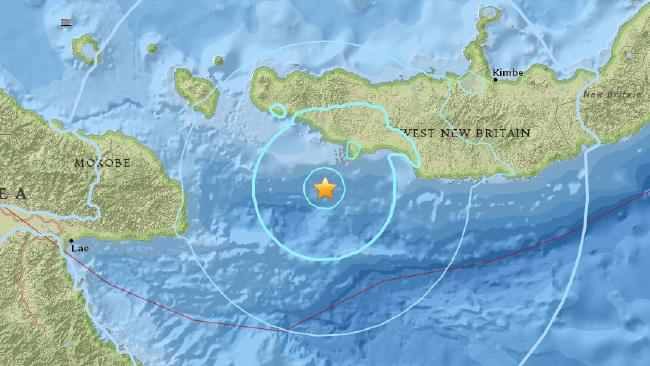 5.9 earthquake has struck off Papua New Guinea