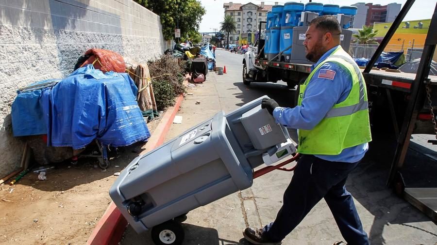 Click to enlarge sanitation worker