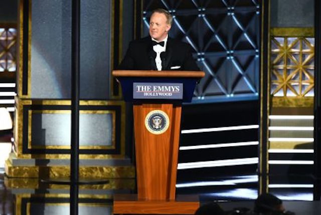 Sean Spicer at the Emmy Awards