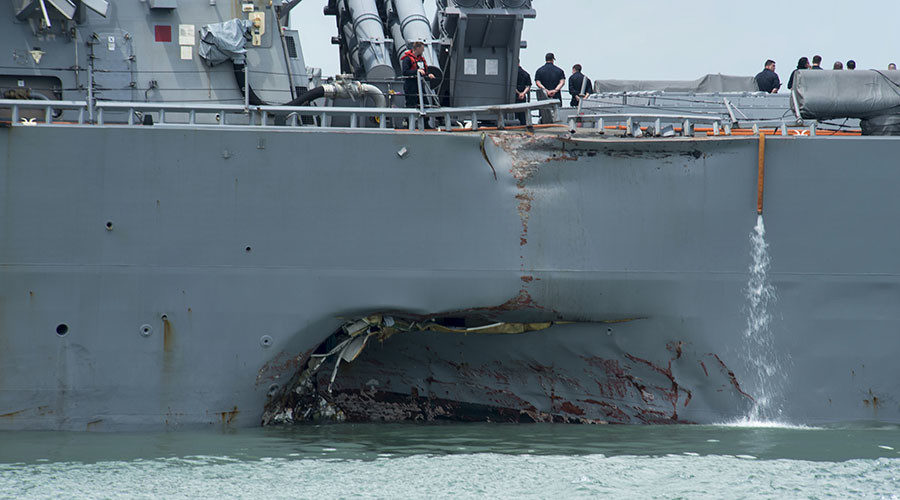 Click to enlarge United States warship collision
