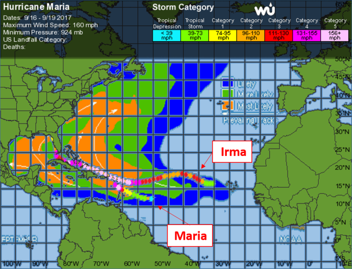 hurrican irma maria tracks
