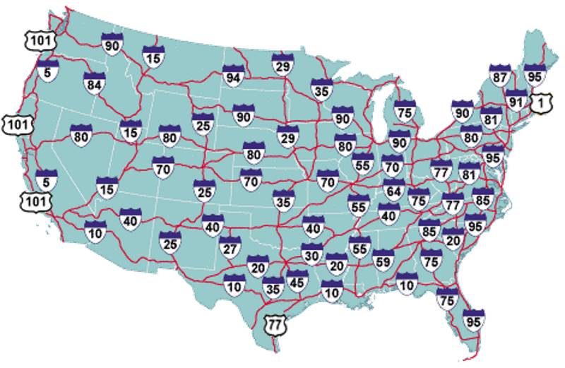 US interstate highways