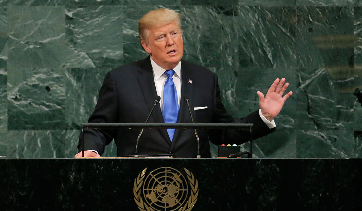 Trump speaking UN