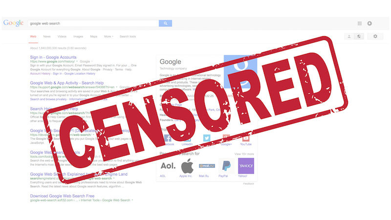 google censorship