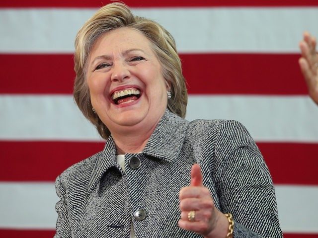 Hillary Clinton laughing