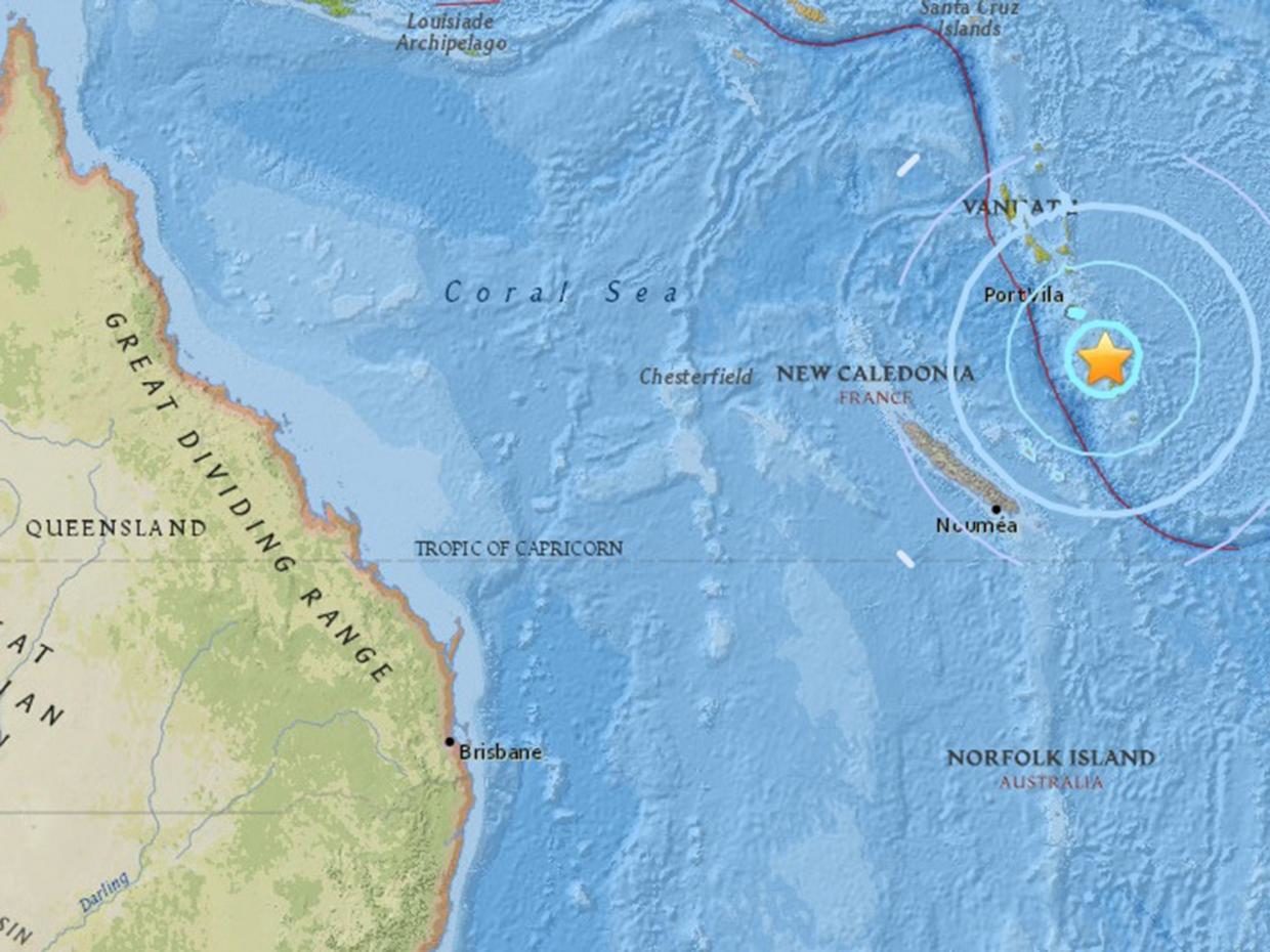 Click to enlarge The Vanuatu archipelago is just over 1,000 miles off the coast of Australia