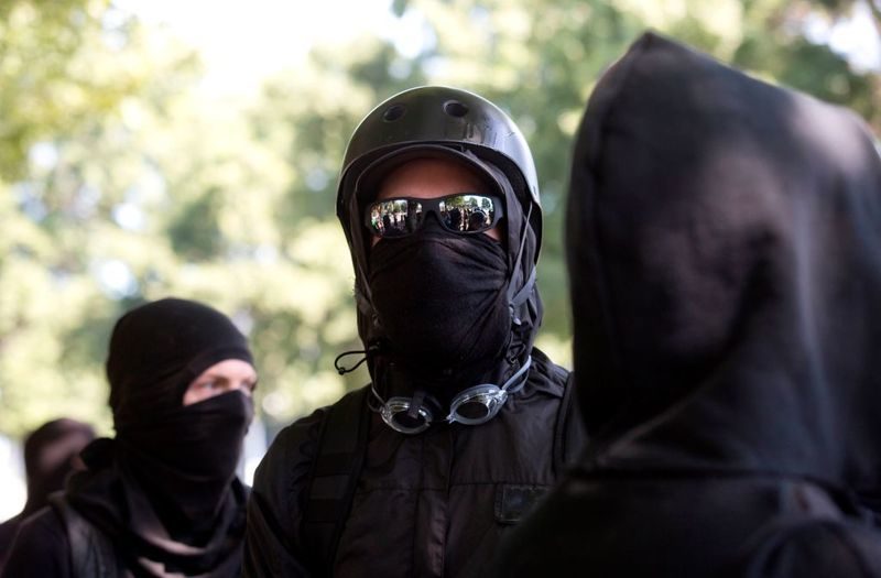 antifa protesters