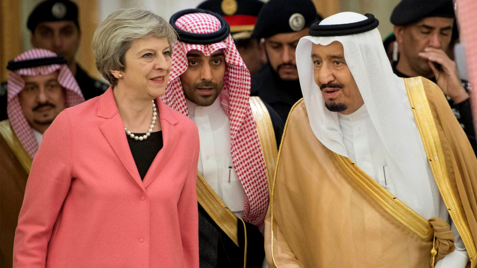 Saudi King Salman, Theresa May