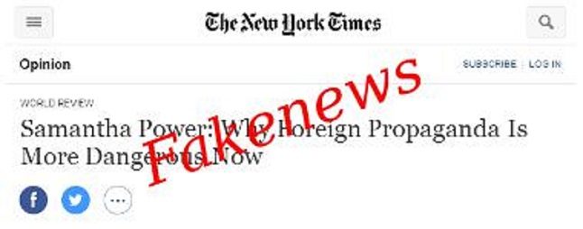 Click to enlarge Samantha power fake news