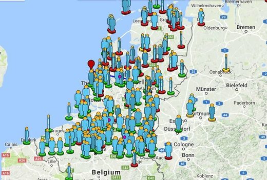 Netherlands meteor map