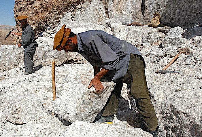 digging for minerals