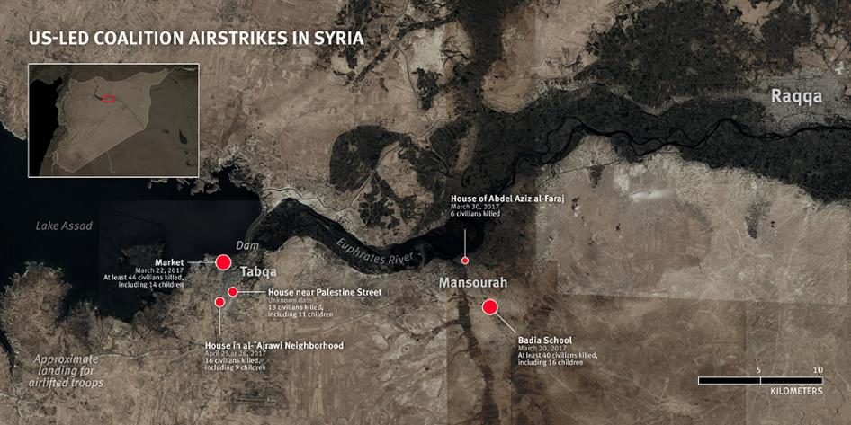 US-lead coalition airstrikes in Syria