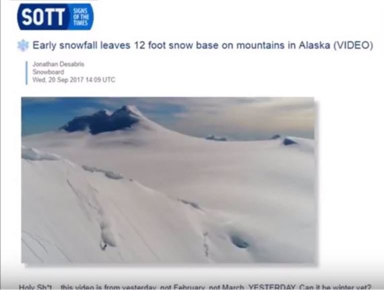 record snow in Alaska