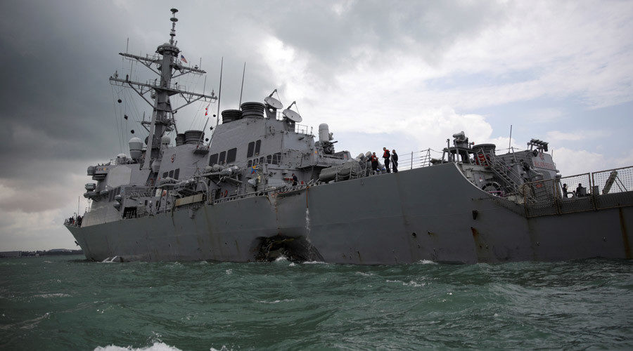 The U.S. Navy guided-missile destroyer USS John S. McCain
