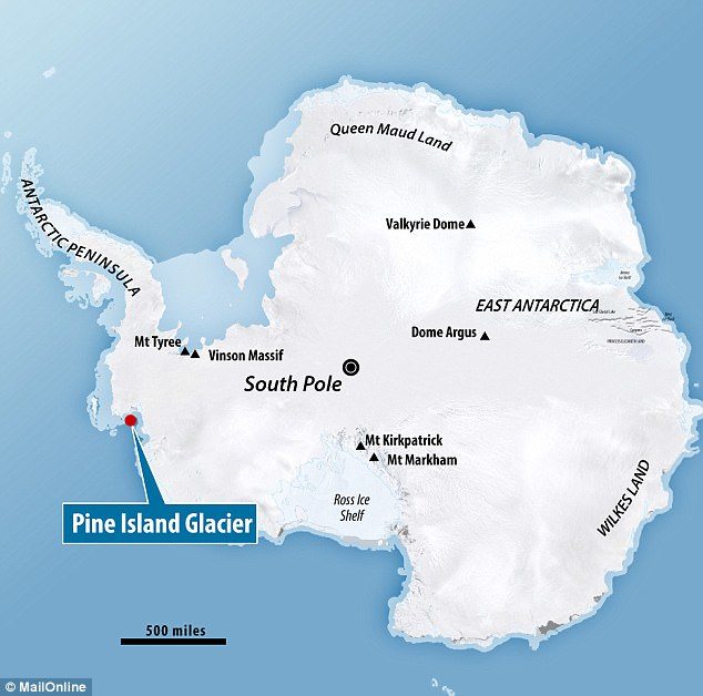 Click to enlarge pine island glacier antarctica