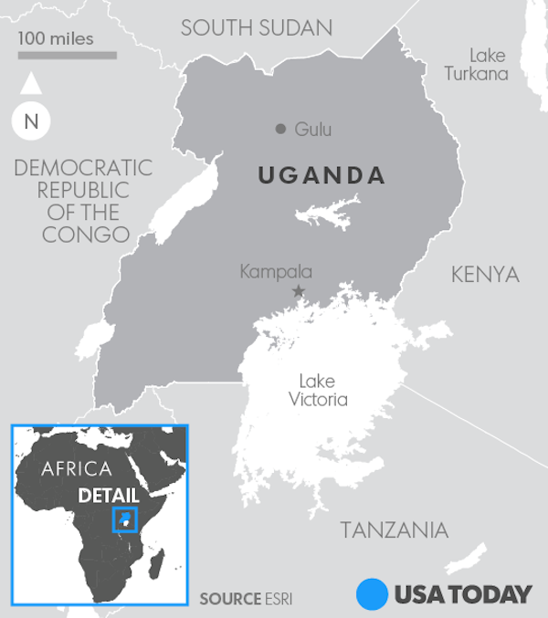 map Uganda