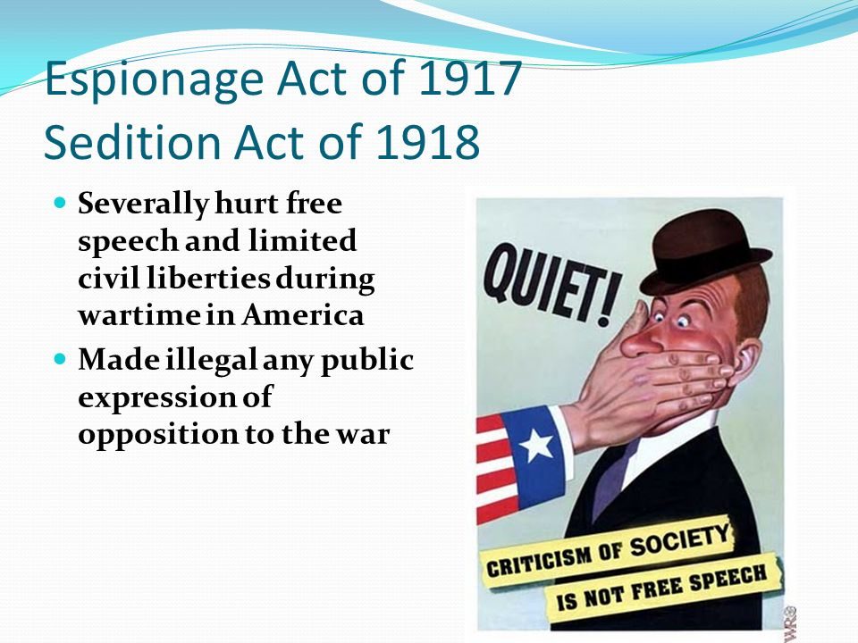 espionage act, sedition act