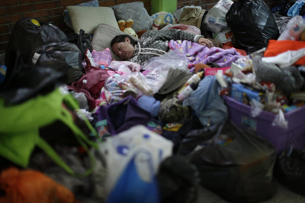 temporary earthquake shelter mexico city