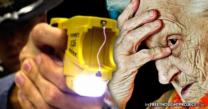 cop taser elderly woman