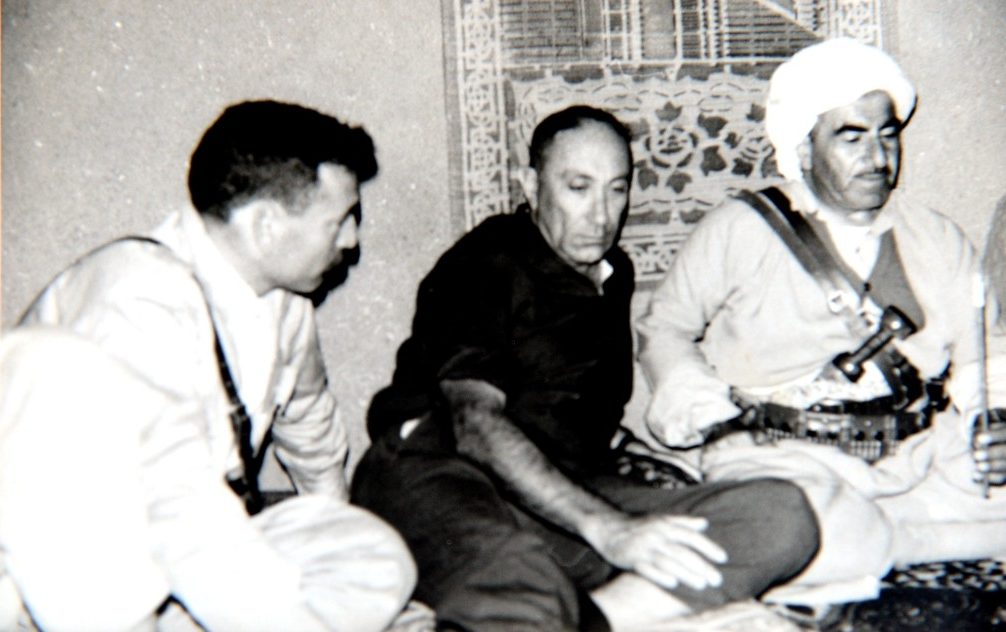 Barzani with then-head of the Mossad, Meir Amit