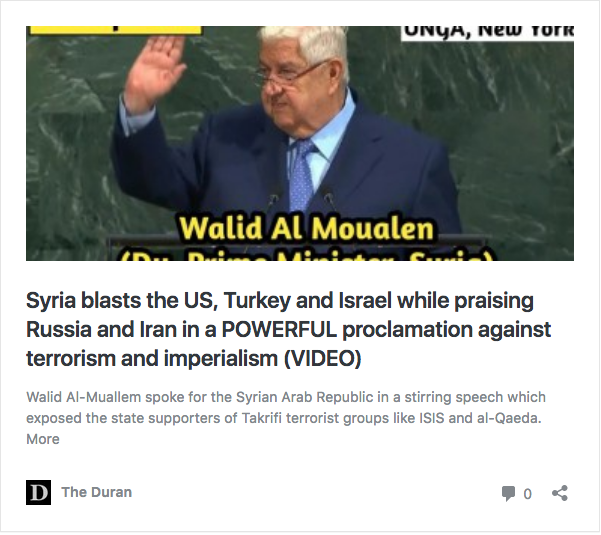 Syria blasts US