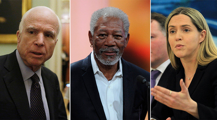 McCain Morgan Freeman Louise Mensch