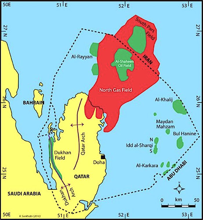 Click to enlarge Qatar map