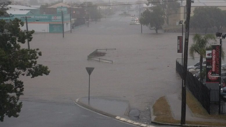 Major flooding reaches the heart of Bundaberg.