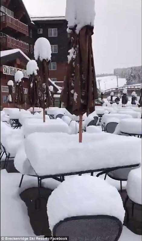 Pictured is the Breckenridge Ski resort in northwest Colorado near interstate 70